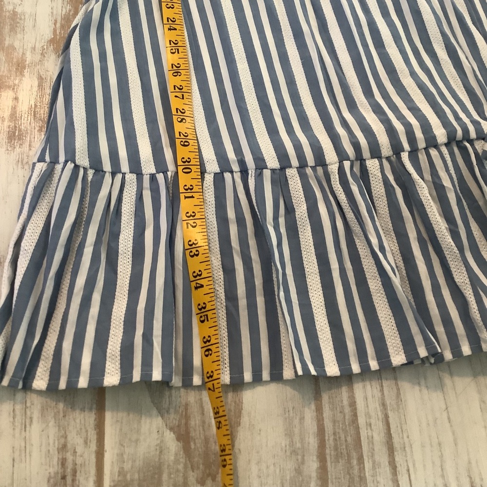 Tommy Hilfiger Women Blue Striped V-Neck Wrap Dress‎ Large - Picture 10 of 12